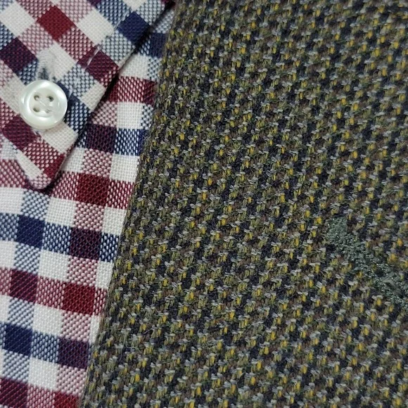 Stafford Essentials Men's Sport Coat Blazer Two Button Olive Wool Classic‎ 46R
